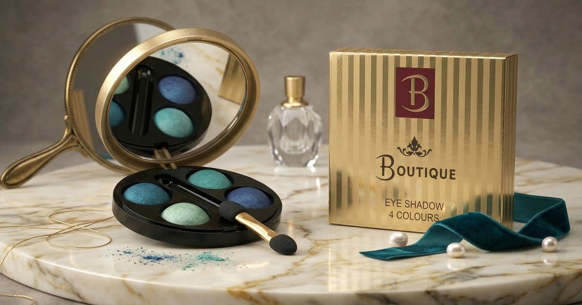 Palette ombretti cotti Boutique 4 colori con specchio e applicatore